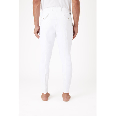 Pantalón con badanas de silícona Horze Gran Premio Hombre Blanco Pantalón con badanas de silícona Horze Gran Premio Hombre Blanco