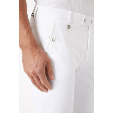 Pantalón con badanas de silícona Horze Gran Premio Hombre Blanco Pantalón con badanas de silícona Horze Gran Premio Hombre Blanco