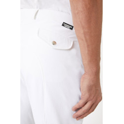 Pantalón con badanas de silícona Horze Gran Premio Hombre Blanco Pantalón con badanas de silícona Horze Gran Premio Hombre Blanco