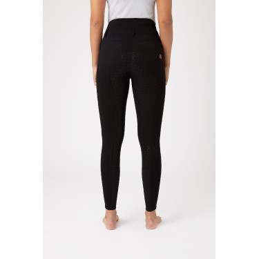 Pantalones de Montar con Cintura Alta deAsiento Completo de Silicona para Mujer Tara Horze Negro Pantalones de Montar con Cintura Alta deAsiento Completo de Silicona para Mujer Tara Horze Negro