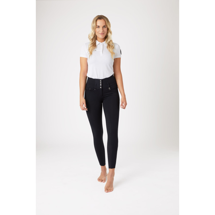 Pantalones de Montar con Cintura Alta deAsiento Completo de Silicona para Mujer Tara Horze Pantalones de Montar con Cintura Alta deAsiento Completo de Silicona para Mujer Tara Horze