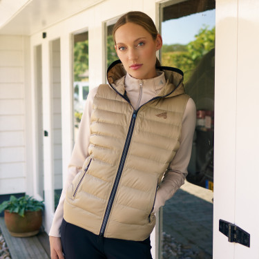 Chaleco acolchado sin mangas Euro-star Gabriela Sepia Marrón