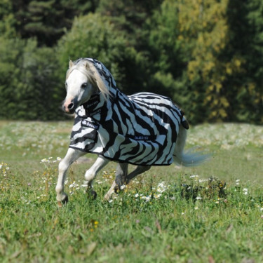 Cubre-moscas Bucas Buzz-Off Zebra con cuello completo Cubre-moscas Bucas Buzz-Off Zebra con cuello completo