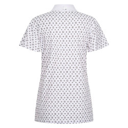 Polo en tech Imperial Riding Roxy AOP Blanco