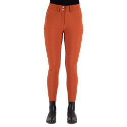 Pantalón de equitación Euro-Star Empressive FullGrip Cinabrio oscuro Naranja