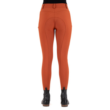 Pantalón de equitación Euro-Star Empressive FullGrip Cinabrio oscuro Naranja