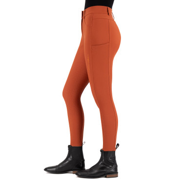 Pantalón de equitación Euro-Star Empressive FullGrip Cinabrio oscuro Naranja