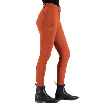 Pantalón de equitación Euro-Star Empressive FullGrip Cinabrio oscuro Naranja