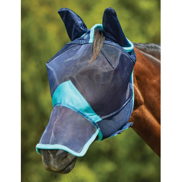 Máscara anti-moscas Weatherbeeta ComFiTec Deluxe Fine Mesh con orejas y nariz Máscara anti-moscas Weatherbeeta ComFiTec Deluxe Fine Mesh con orejas y nariz