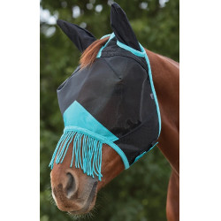 Máscara antimoscas Weatherbeeta ComFiTec Deluxe Mesh con orejas y flecos