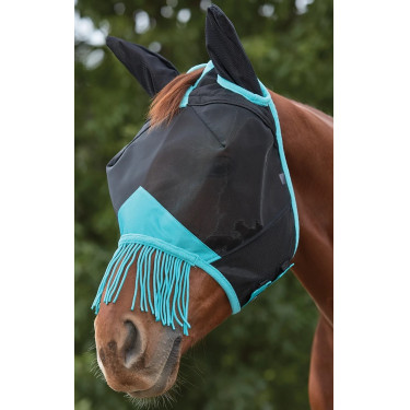 Máscara antimoscas Weatherbeeta ComFiTec Deluxe Mesh con orejas y flecos Máscara antimoscas Weatherbeeta ComFiTec Deluxe Mesh con orejas y flecos