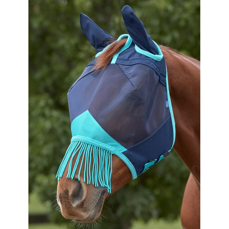 Máscara antimoscas Weatherbeeta ComFiTec Deluxe Mesh con orejas y flecos Máscara antimoscas Weatherbeeta ComFiTec Deluxe Mesh con orejas y flecos