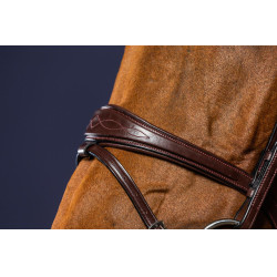 Brida Muserola Combinada Anatómica Dy'on New English Collection Castaño Marrón