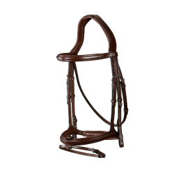 Brida Muserola Combinada Dy'on Colección New English Castaño Marrón