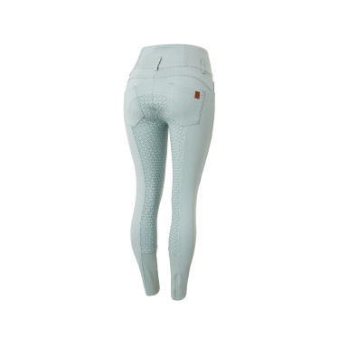 Pantalones de Montar con Cintura Alta deAsiento Completo de Silicona para Mujer Tara Horze Gris aqua Azul Pantalones de Montar con Cintura Alta deAsiento Completo de Silicona para Mujer Tara Horze Gris aqua Azul