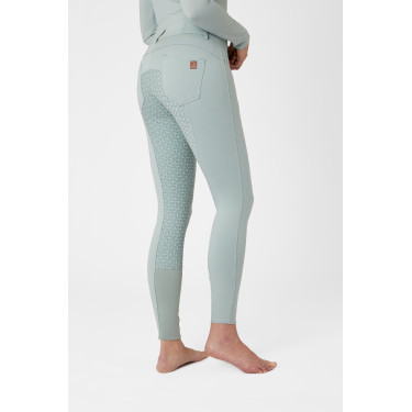 Pantalones de Montar con Cintura Alta deAsiento Completo de Silicona para Mujer Tara Horze Gris aqua Azul Pantalones de Montar con Cintura Alta deAsiento Completo de Silicona para Mujer Tara Horze Gris aqua Azul