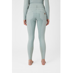Pantalones de Montar con Cintura Alta deAsiento Completo de Silicona para Mujer Tara Horze Gris aqua Azul Pantalones de Montar con Cintura Alta deAsiento Completo de Silicona para Mujer Tara Horze Gris aqua Azul