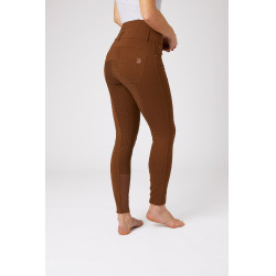Pantalones de Montar con Cintura Alta deAsiento Completo de Silicona para Mujer Tara Horze Marrón oscuro Pantalones de Montar con Cintura Alta deAsiento Completo de Silicona para Mujer Tara Horze Marrón oscuro