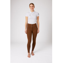 Pantalones de Montar con Cintura Alta deAsiento Completo de Silicona para Mujer Tara Horze Marrón oscuro Pantalones de Montar con Cintura Alta deAsiento Completo de Silicona para Mujer Tara Horze Marrón oscuro