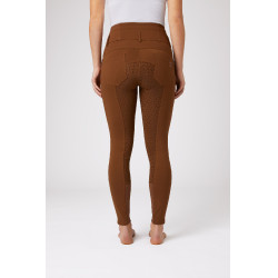 Pantalones de Montar con Cintura Alta deAsiento Completo de Silicona para Mujer Tara Horze Marrón oscuro Pantalones de Montar con Cintura Alta deAsiento Completo de Silicona para Mujer Tara Horze Marrón oscuro