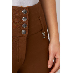 Pantalones de Montar con Cintura Alta deAsiento Completo de Silicona para Mujer Tara Horze Marrón oscuro Pantalones de Montar con Cintura Alta deAsiento Completo de Silicona para Mujer Tara Horze Marrón oscuro