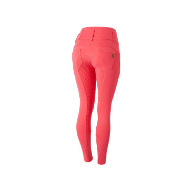 Pantalones de Montar con Cintura Alta deAsiento Completo de Silicona para Mujer Tara Horze Rojo red