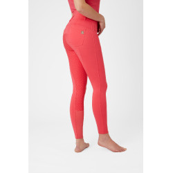 Pantalones de Montar con Cintura Alta deAsiento Completo de Silicona para Mujer Tara Horze Rojo red
