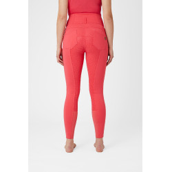 Pantalones de Montar con Cintura Alta deAsiento Completo de Silicona para Mujer Tara Horze Rojo red