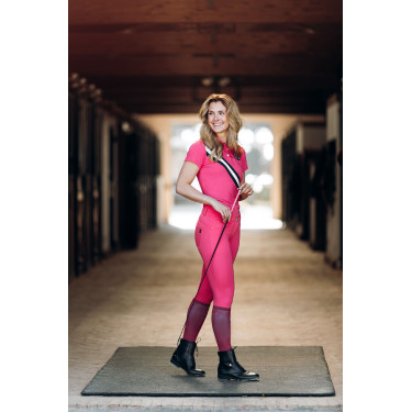 Pantalones de Montar con Cintura Alta deAsiento Completo de Silicona para Mujer Tara Horze Rojo red