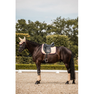 Almohadilla de doma B Vertigo Amory con monograma bordado Teck beige Amarillo