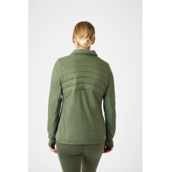 Anorak híbrido Horze Annika, mujer Verde oliva