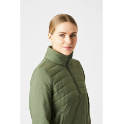 Anorak híbrido Horze Annika, mujer Verde oliva