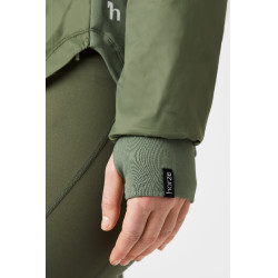 Anorak híbrido Horze Annika, mujer Verde oliva