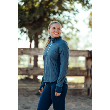 Anorak híbrido Horze Annika, mujer Azul estanque