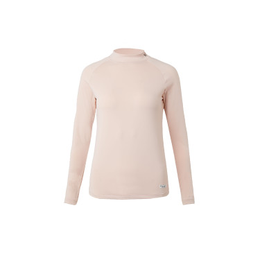 Top de entrenamiento Horze Gabriela para mujer con protección UV Rosa melocotón Beige