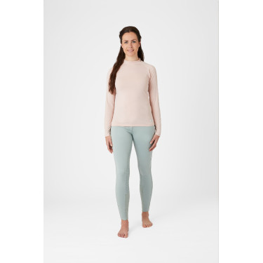 Top de entrenamiento Horze Gabriela para mujer con protección UV Rosa melocotón Beige
