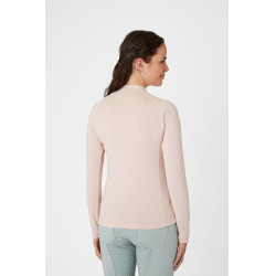 Top de entrenamiento Horze Gabriela para mujer con protección UV Rosa melocotón Beige