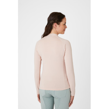 Top de entrenamiento Horze Gabriela para mujer con protección UV Rosa melocotón Beige