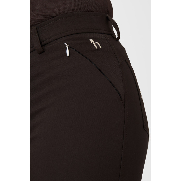 Pantalón de equitación de asiento completo Horze Kaitlin para mujer con decoración floral Pantalón de equitación de asiento completo Horze Kaitlin para mujer con decoración floral