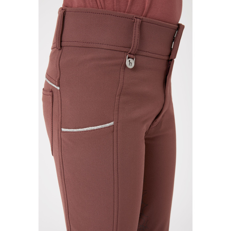 Pantalón de equitación con culera completa de silicona Horze Leighton Adolescente con bolsillo para teléfono Pantalón de equitación con culera completa de silicona Horze Leighton Adolescente con bolsillo para teléfono