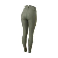 Pantalón de equitación Horze Indira de talle alto con culera completa para mujer Escarabajo verde caqui Pantalón de equitación Horze Indira de talle alto con culera completa para mujer Escarabajo verde caqui
