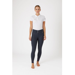 Pantalón de equitación Horze Indira de talle alto con culera completa para mujer Azul tinta Pantalón de equitación Horze Indira de talle alto con culera completa para mujer Azul tinta