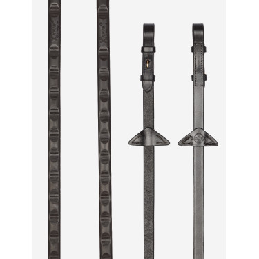 Riendas Magna Grip Rubber LeMieux Marrón / latón Marr&amp;amp;amp;oacute;n
