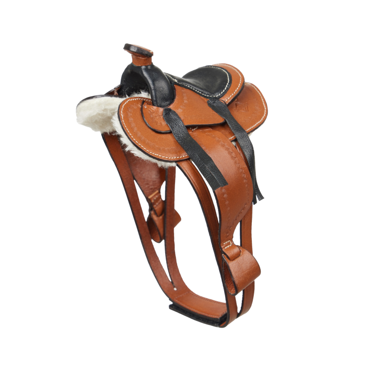 Silla Western color tostado para juguete Mini Pony LeMieux