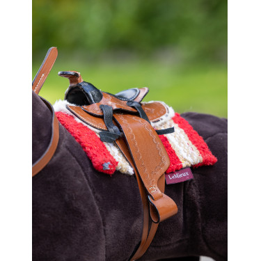 Silla Western color tostado para juguete Mini Pony LeMieux Silla Western color tostado para juguete Mini Pony LeMieux