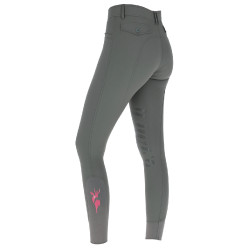 Pantalón Janne x PinkRibbon grip rodilla mujer Covalliero Grafito Gris