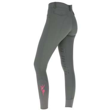Pantalón Janne x PinkRibbon grip rodilla mujer Covalliero Grafito Gris