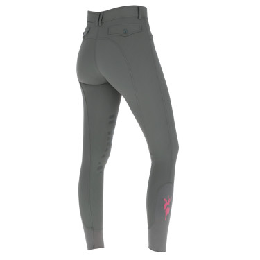 Pantalón Janne x PinkRibbon grip rodilla mujer Covalliero Grafito Gris