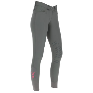 Pantalón Janne x PinkRibbon grip rodilla mujer Covalliero Grafito Gris