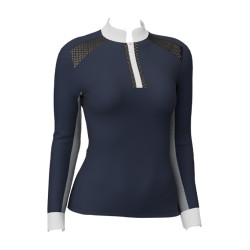 Polo de concurso LeMieux Camille de manga larga Marina modelo antiguo Azul marino